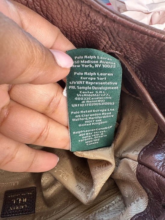 Lauren Ralph Lauren Fringe Leather Bucket Bag Brown Boho Western - Picture 10 of 11